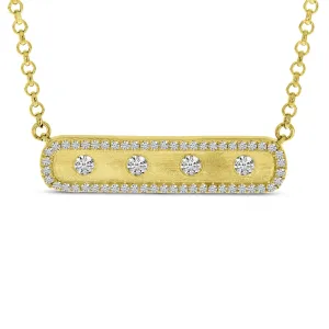 0.28 Carat Diamond Brevani Necklace in 14k Yellow Gold