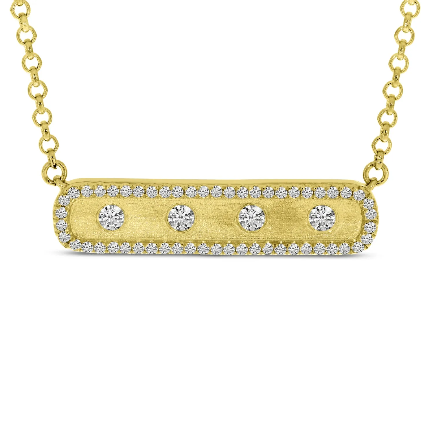 0.28 Carat Diamond Brevani Necklace in 14k Yellow Gold