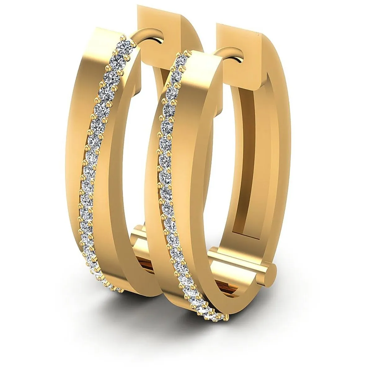 0.40 CT Round Cut Lab Grown Diamonds - Hoop &  Drop Earrings