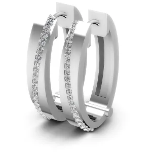 0.40 CT Round Cut Lab Grown Diamonds - Hoop &  Drop Earrings