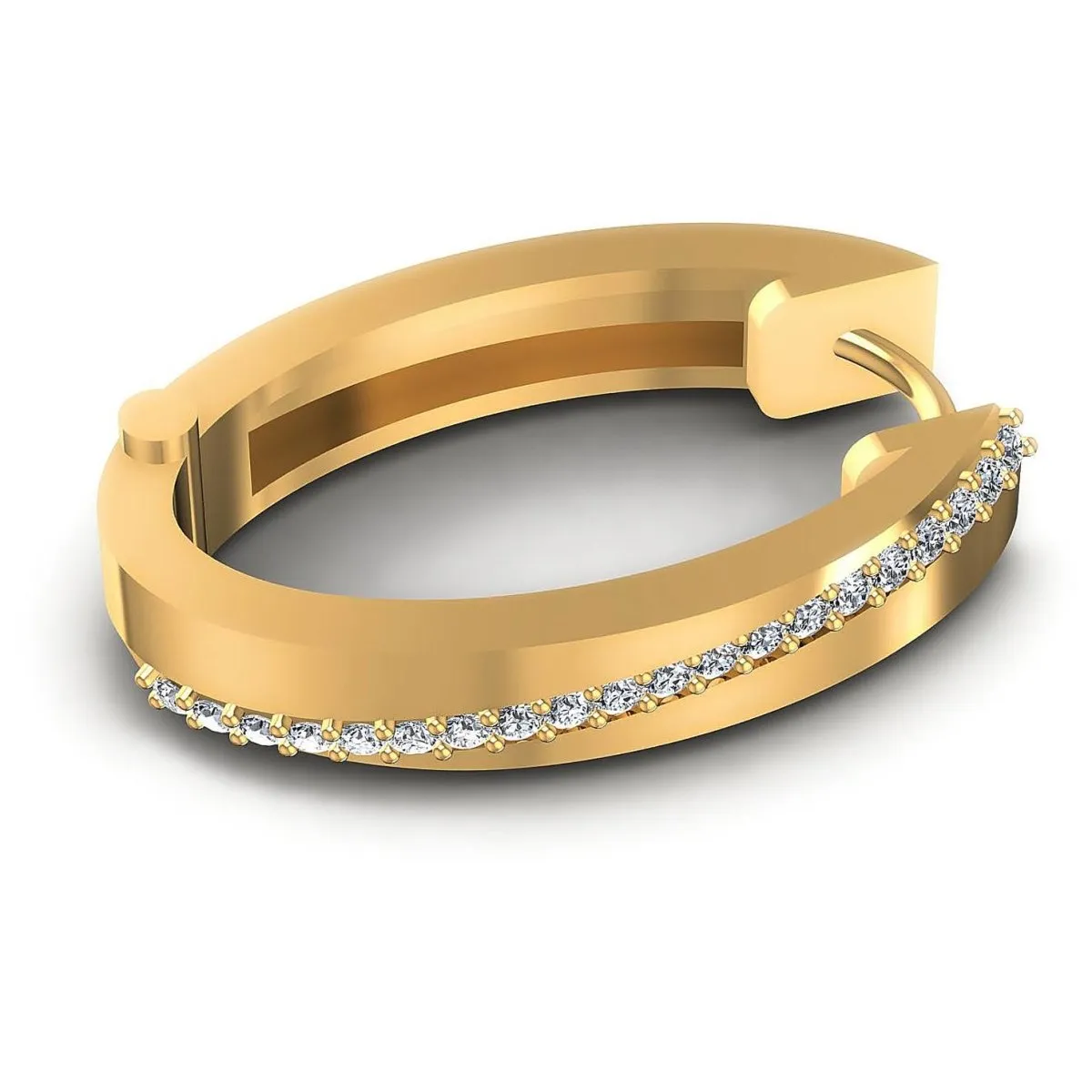 0.40 CT Round Cut Lab Grown Diamonds - Hoop &  Drop Earrings