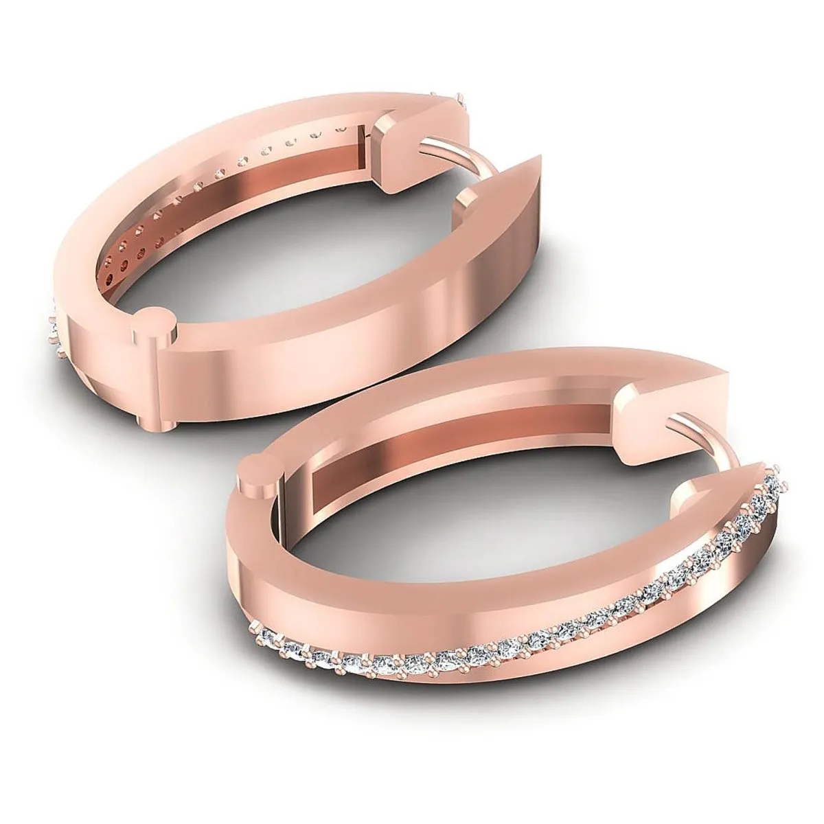 0.40 CT Round Cut Lab Grown Diamonds - Hoop &  Drop Earrings