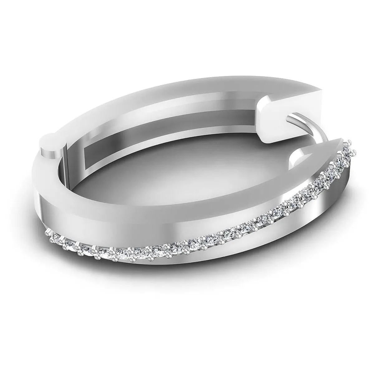 0.40 CT Round Cut Lab Grown Diamonds - Hoop &  Drop Earrings