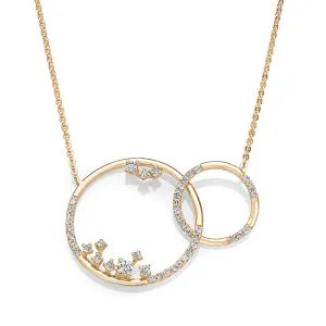 0.50 ctw Diamond Interlocking Circle Necklace Pendant
