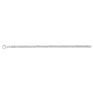 0.56 Carat Natural Diamond Bracelet G SI 14K White Gold 7 inches