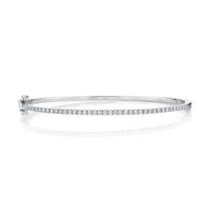 0.81ctw Diamond Bangle, White Gold