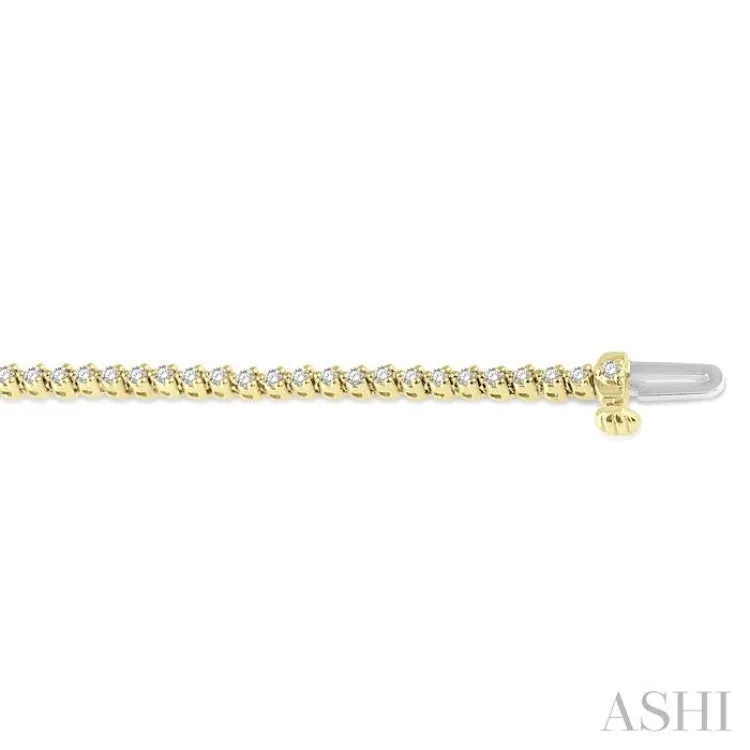 1.00CT RDDM 3 PRONG BRACELET YG 14K-G*