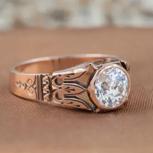 1.05 Carat Old Mine Diamond Ring c. 1870s