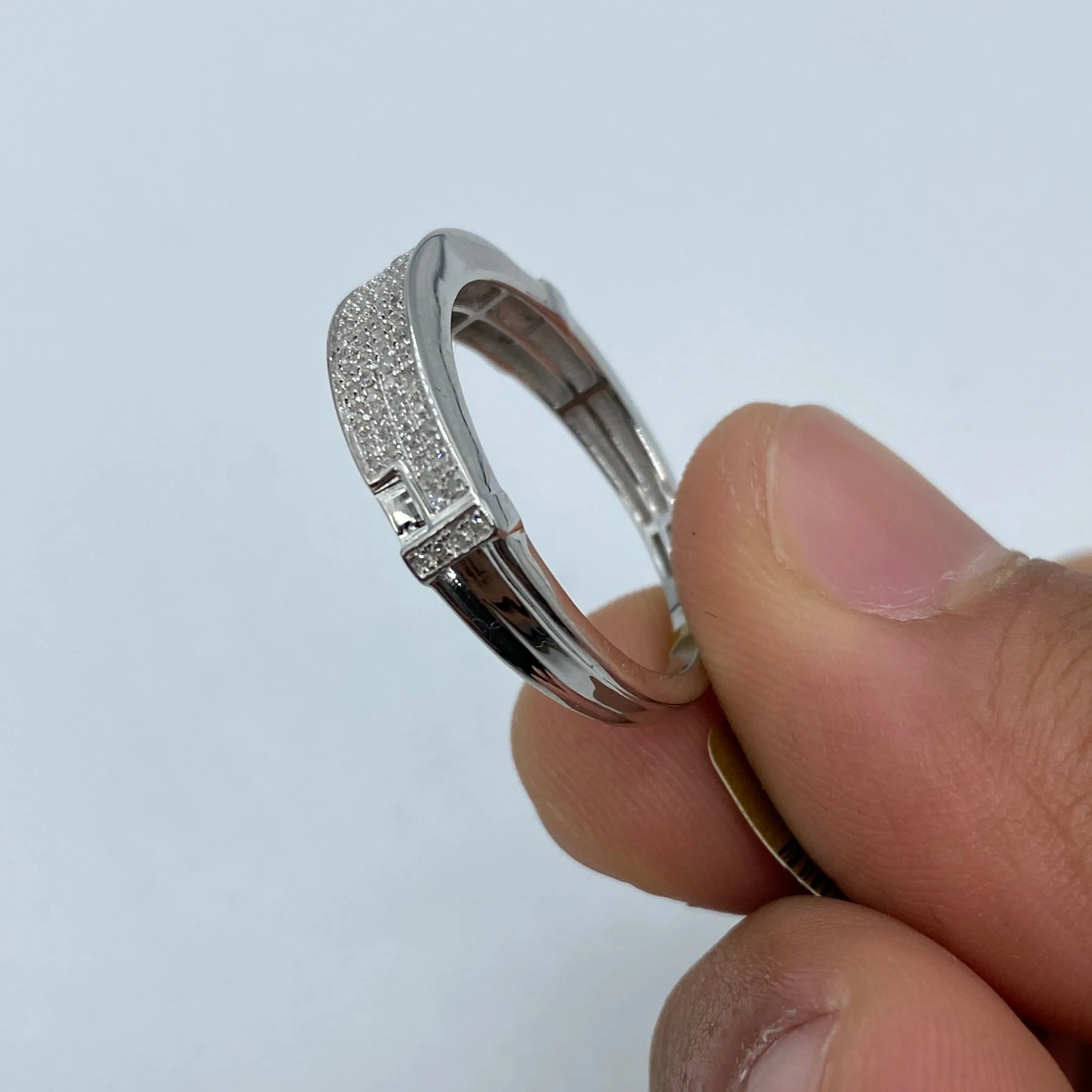 10K Icy Diamond Wedding Band