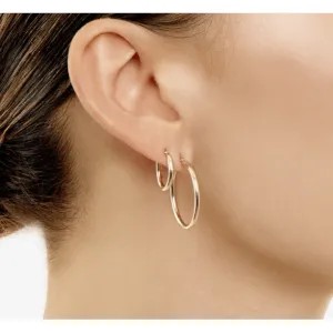 10k Yellow gold hoop earrings