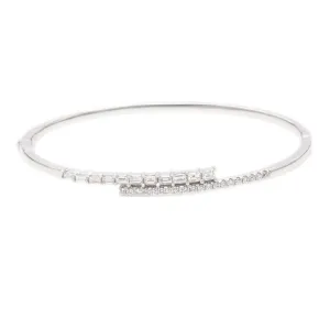 1.16ct 18k White Gold Diamond Bangle