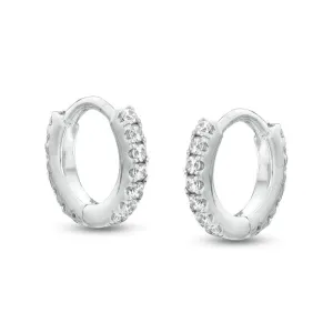 1/4 Cttw Diamond Hoop Earrings in 10K White Gold (0.25 Ct, I-I3)