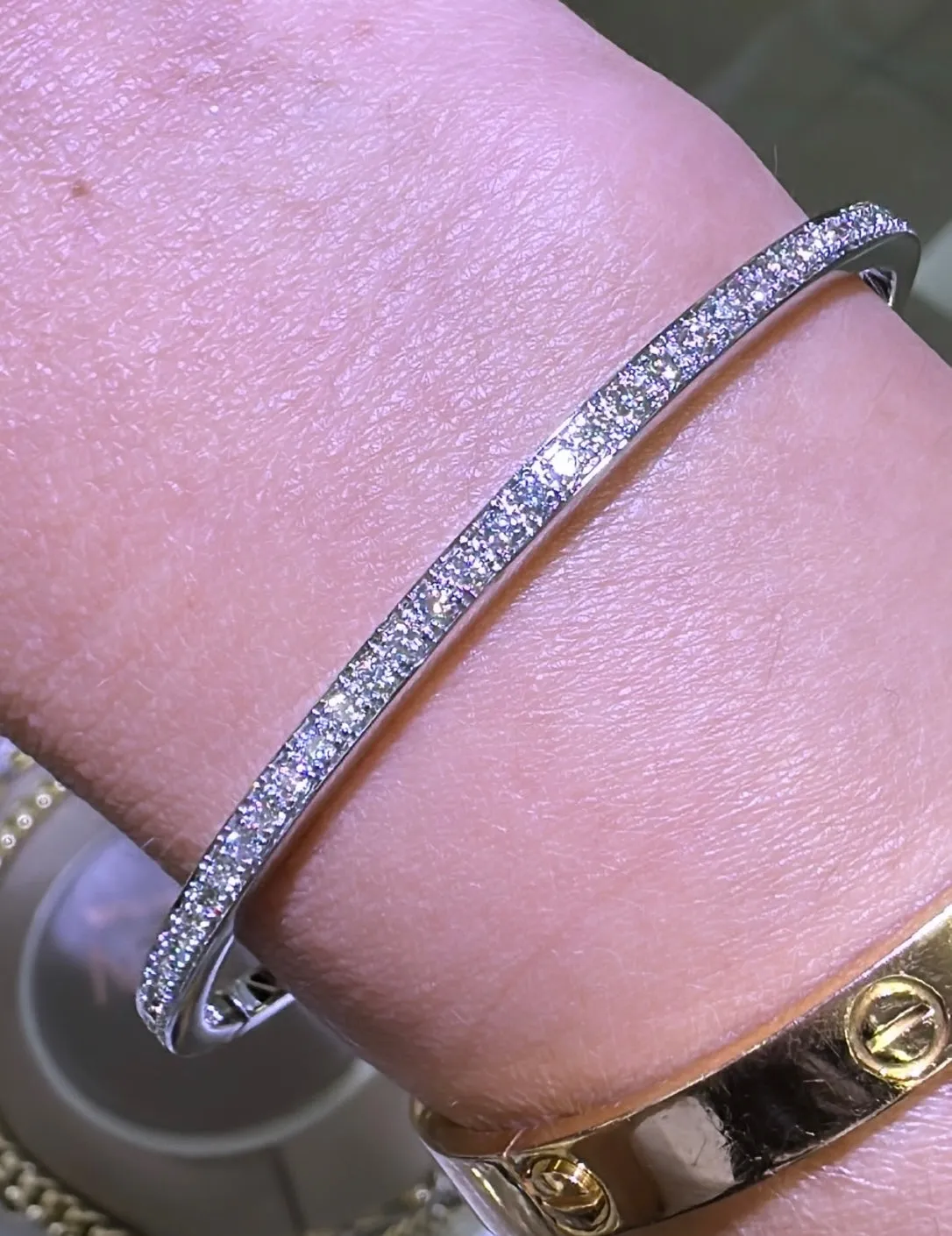 1.47ct t.w. Diamond All the way Around Bangle Bracelet