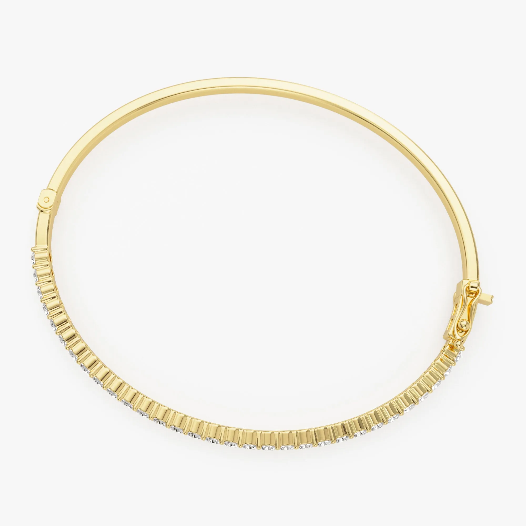 14k 1.50 Ctw Prong Setting Diamond Bange Bracelet
