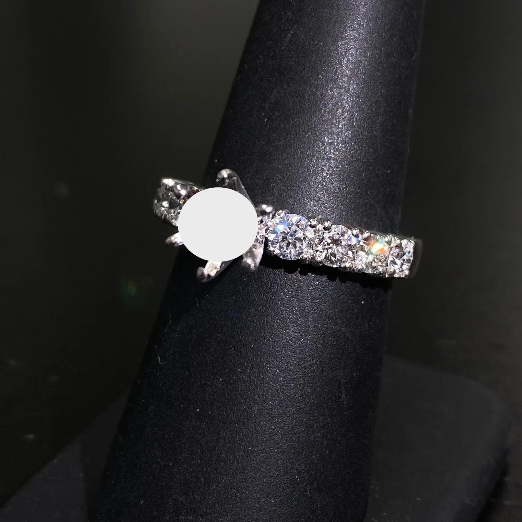 14K 8 Stone Diamond Engagement Ring Setting