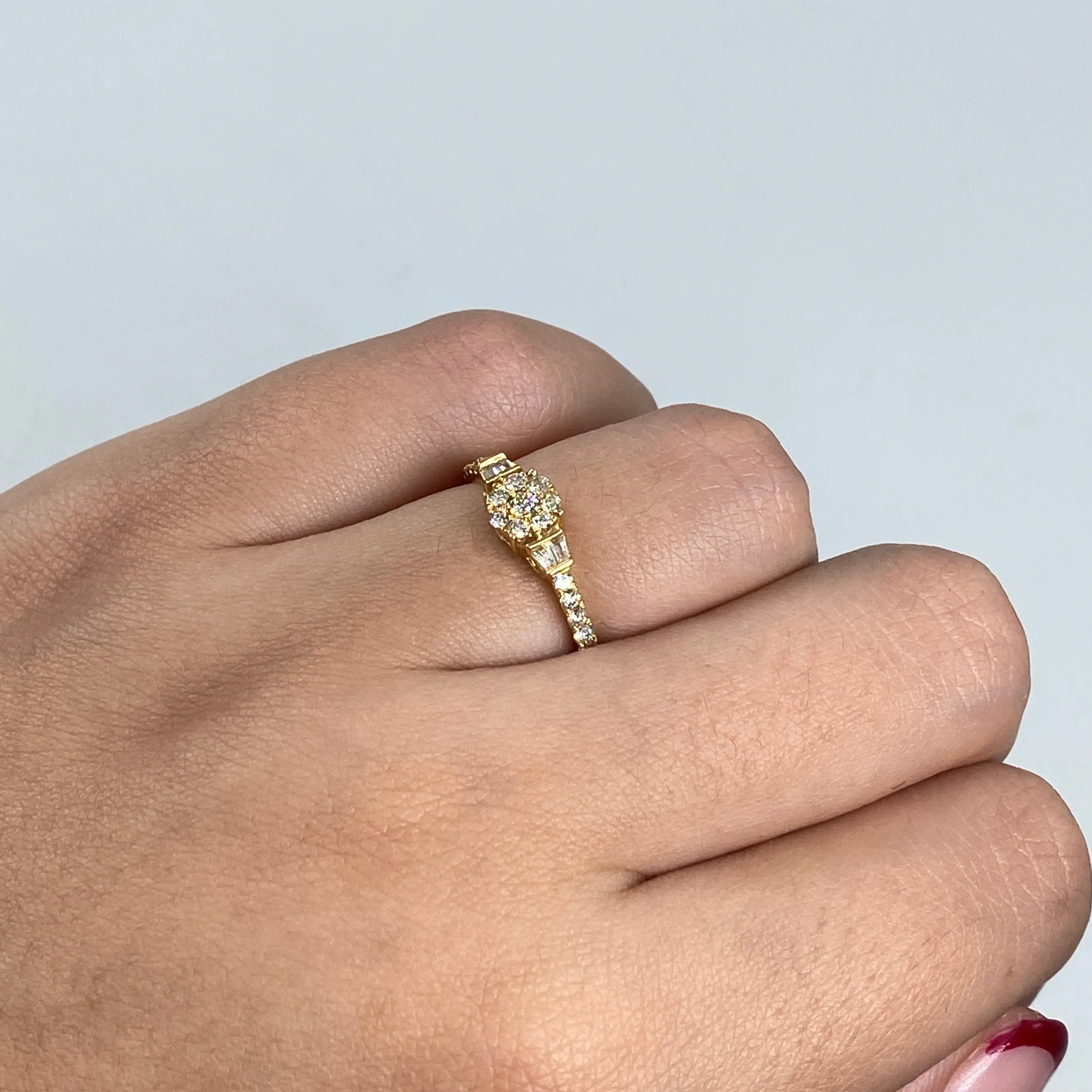14K Baguette Diamond Unity Engagement Ring