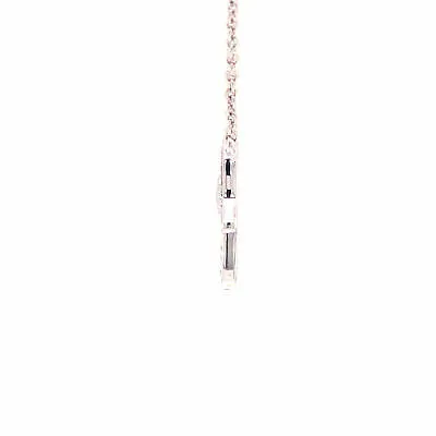 14K Diamond Hamsa Necklace White Gold