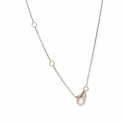 14K Diamond Pave Heart Necklace White Gold 0.53ctw