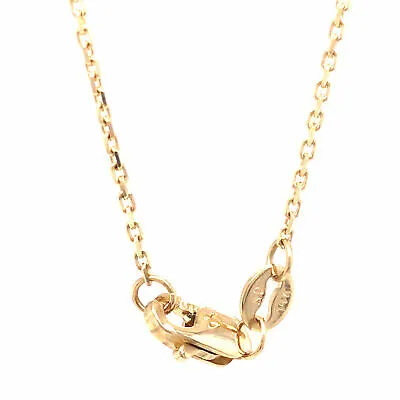 14K Diamond Script LOVE Necklace Yellow Gold