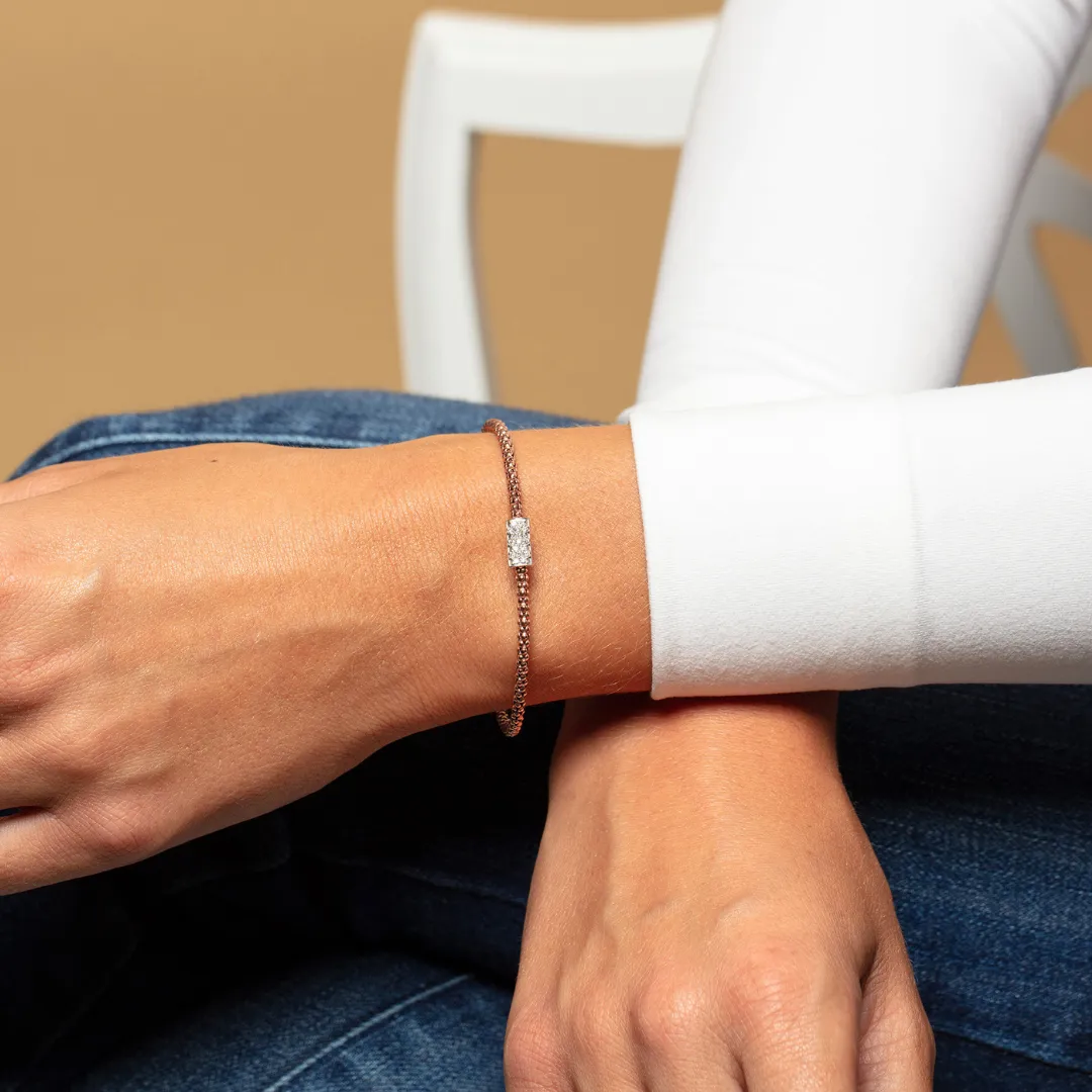 14K Gold & Pavé Diamond Bar Prosecco Bracelet