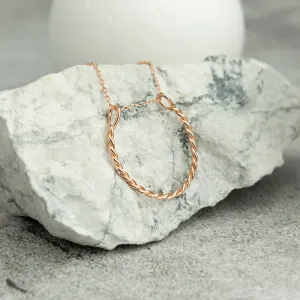 14k Gold Ring Holder Necklace Twisted Wire