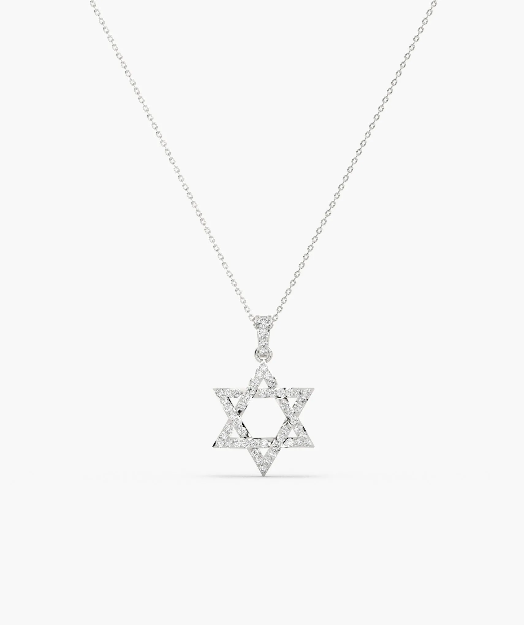 14K Gold Star of David Pendant