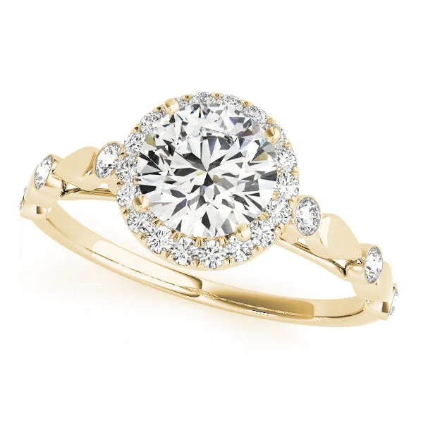 14K Halo Engagement Ring