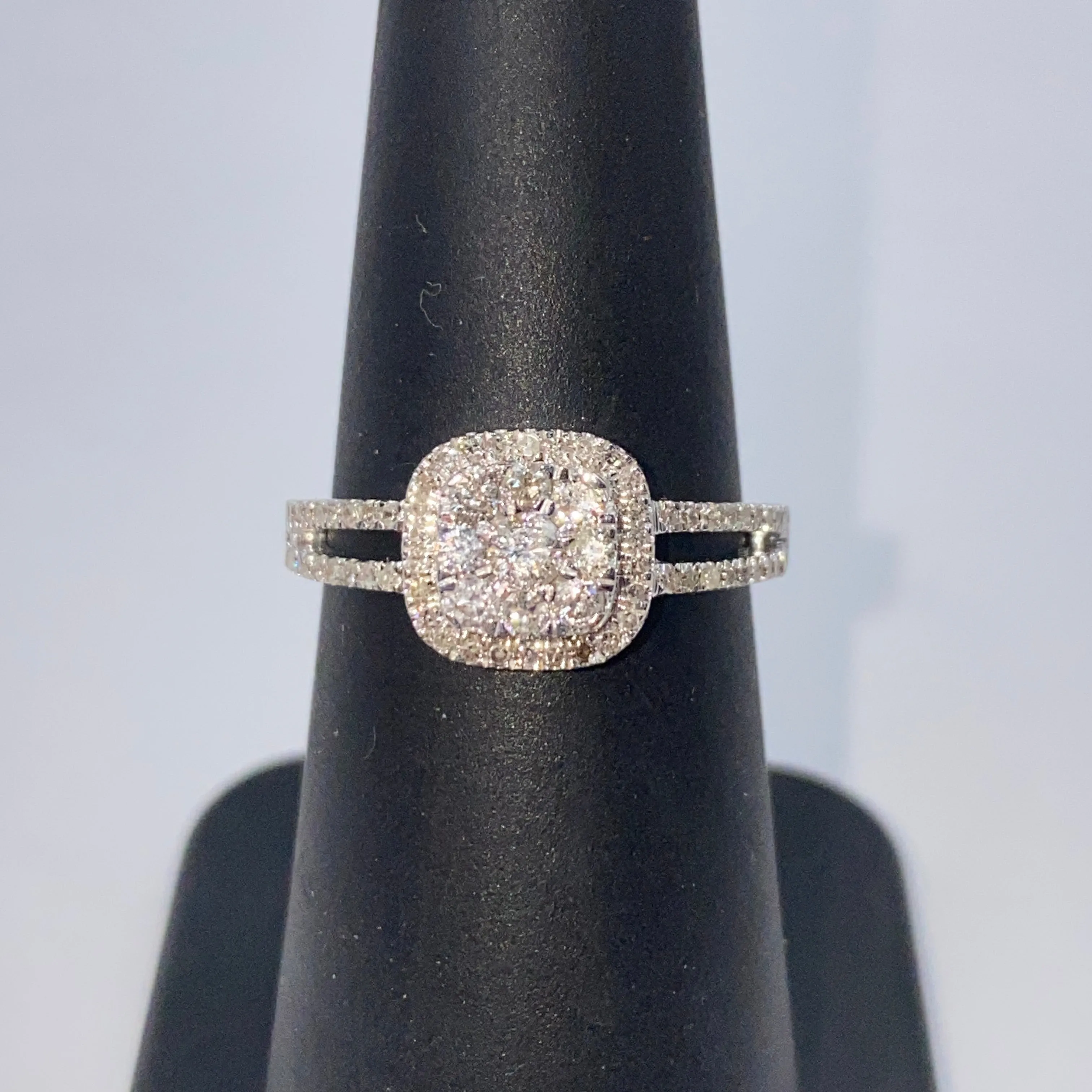 14K Jennie Square Diamond Engagement Ring