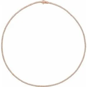 14K Rose 5 3/4 CTW Lab-Grown Diamond 16" Necklace