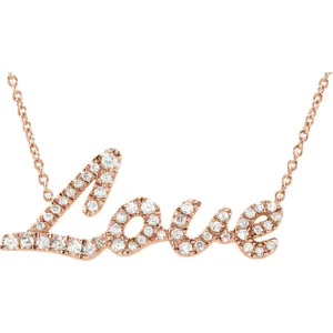 14k Rose Gold 1/4 CTW Diamond 18" Necklace