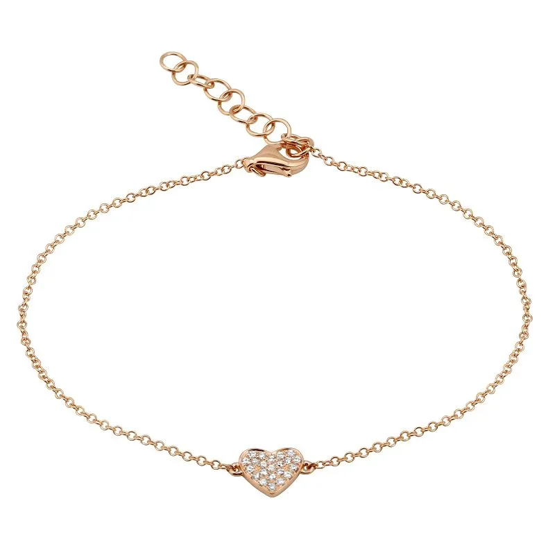 14k Rose Gold Diamond Bracelet