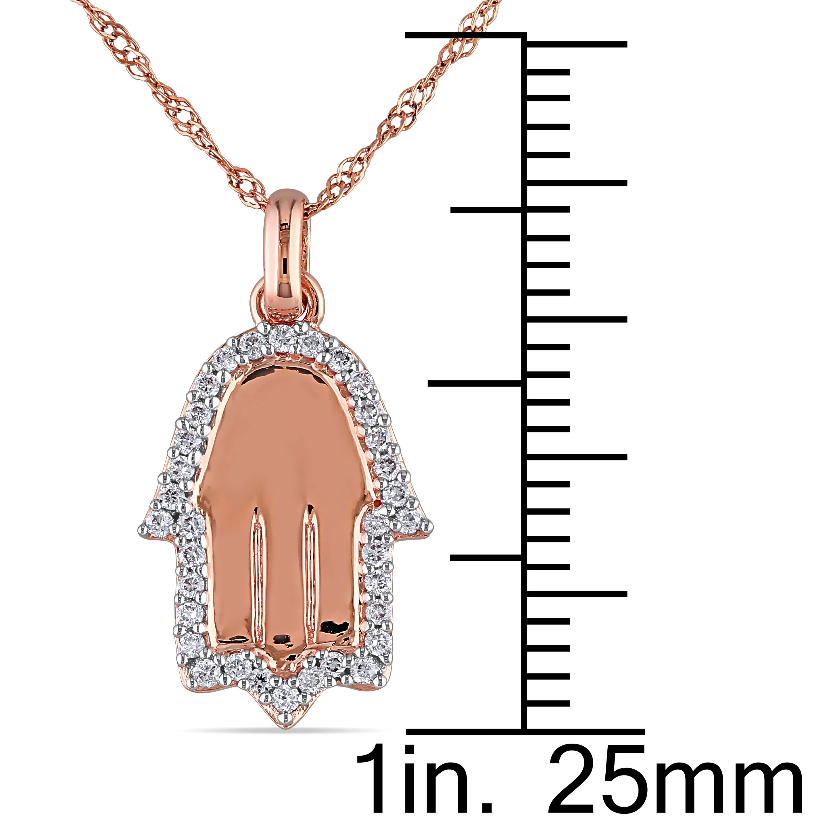 14K Rose Gold Hamsa Necklace