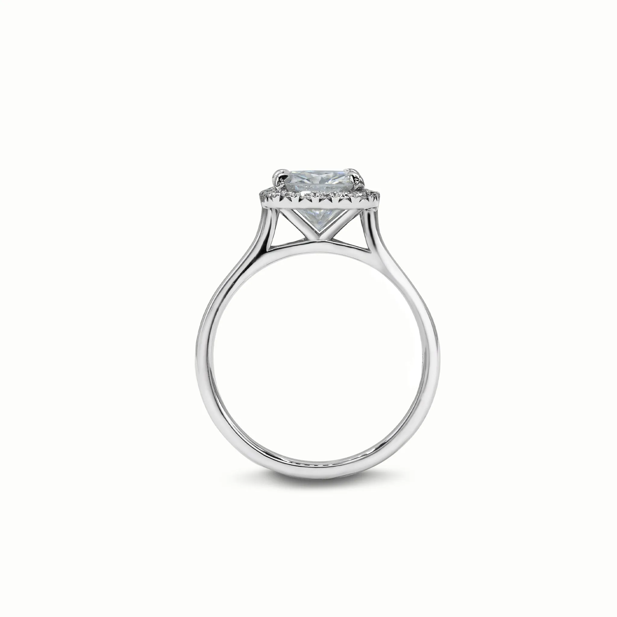 14K Solid Moissanite Ring