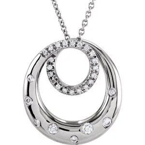 14K White 1/3 CTW Diamond 18" Necklace