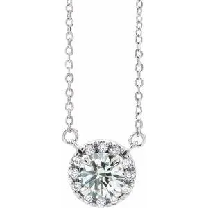 14K White 5/8 CTW Natural Diamond 18" Necklace