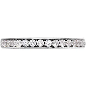 14k White Gold 1/3 CTW Diamond Band for 5.8 & 6.5mm Round Engagement Ring, Size 7