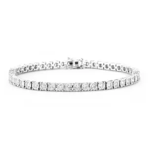 14K White Gold (3.00ct) Diamond Tennis Bracelet