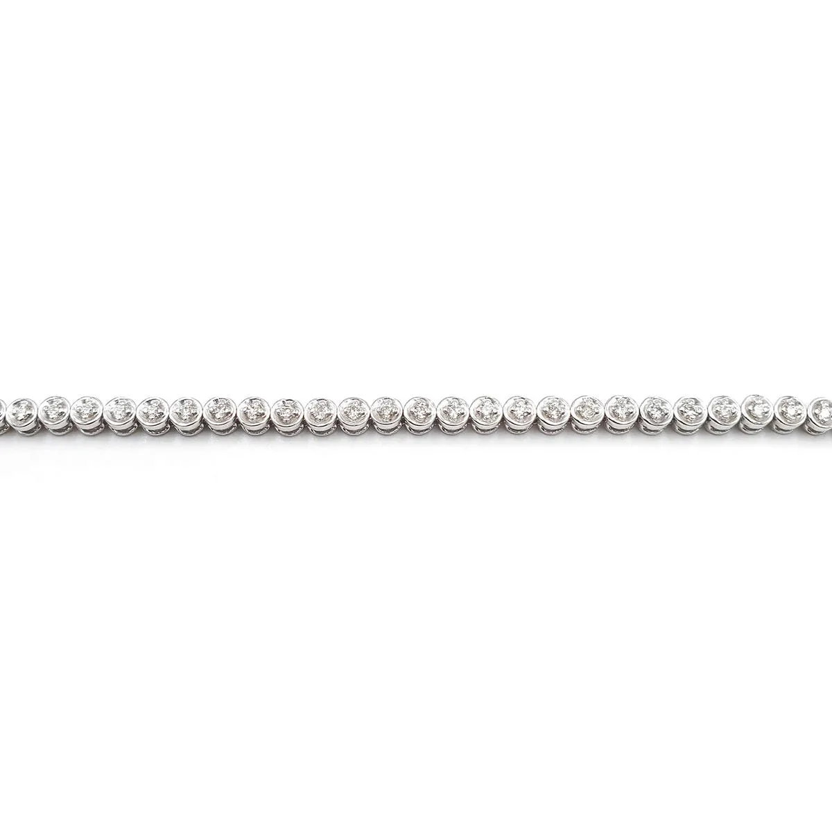 14K White Gold Diamond Tennis Bracelet
