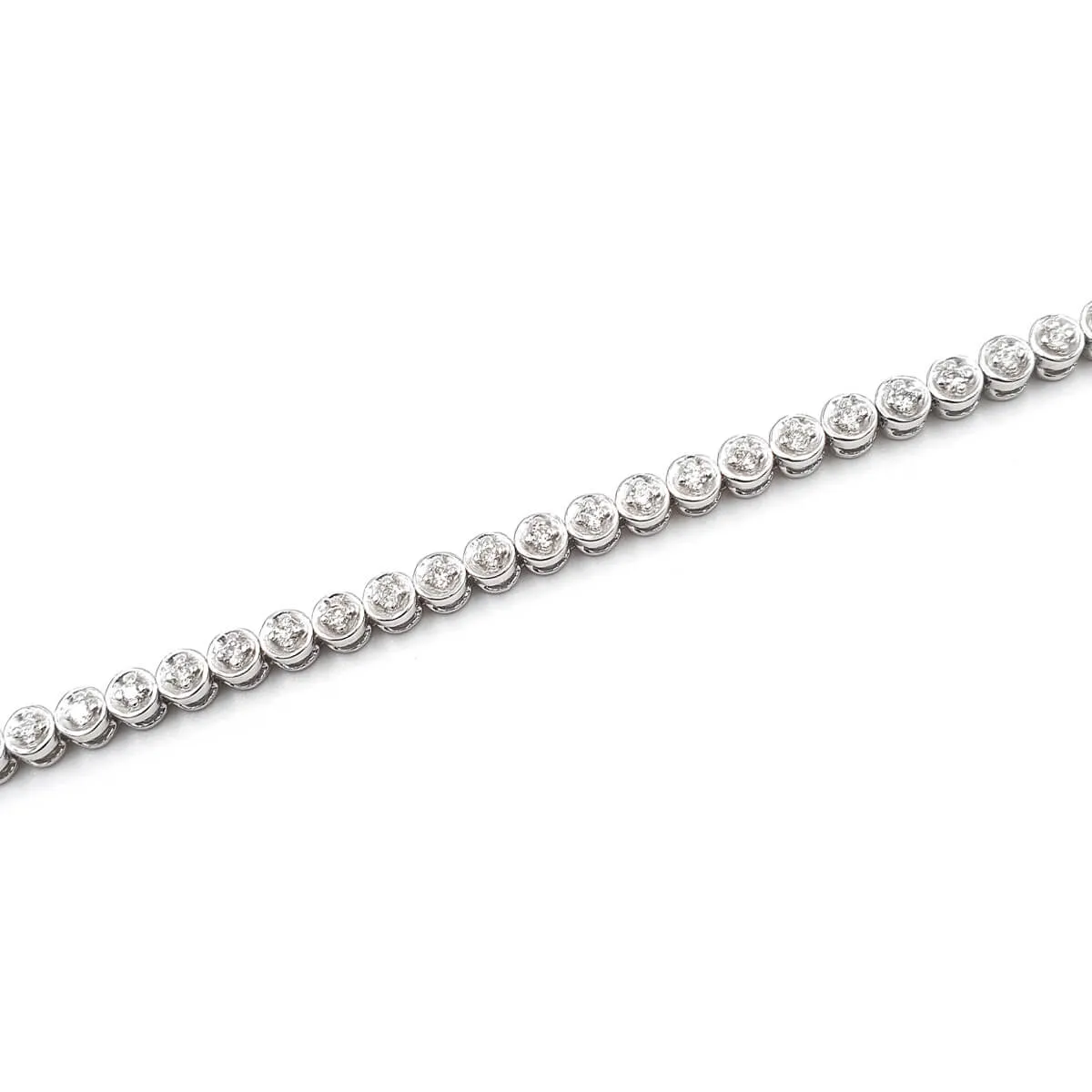 14K White Gold Diamond Tennis Bracelet
