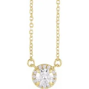 14K Yellow 1/3 CTW Natural Diamond 16" Necklace