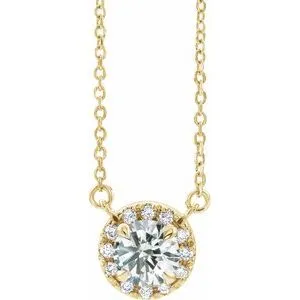 14K Yellow 1/5 CTW Natural Diamond 18" Necklace