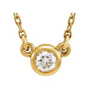 14k Yellow Gold 1/4 CTW Diamond 18" Necklace