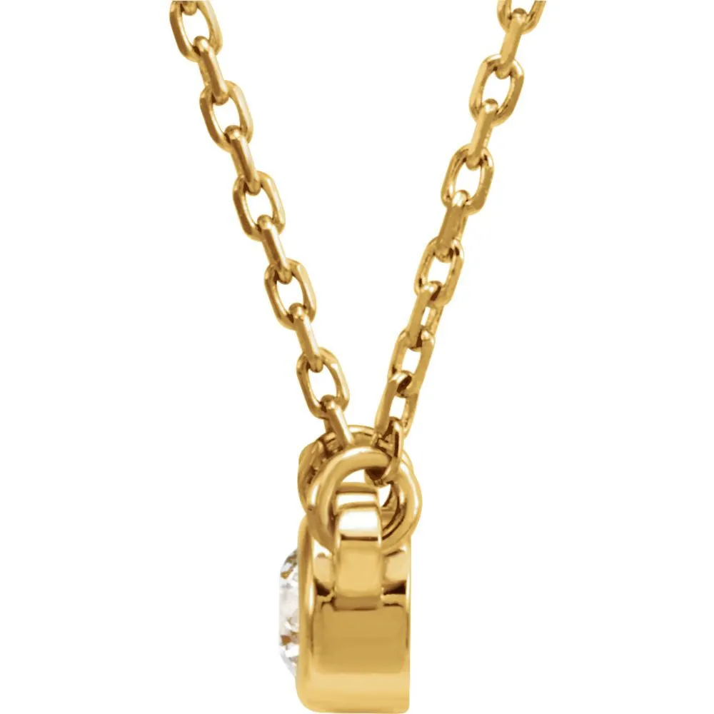 14k Yellow Gold 1/4 CTW Diamond 18" Necklace