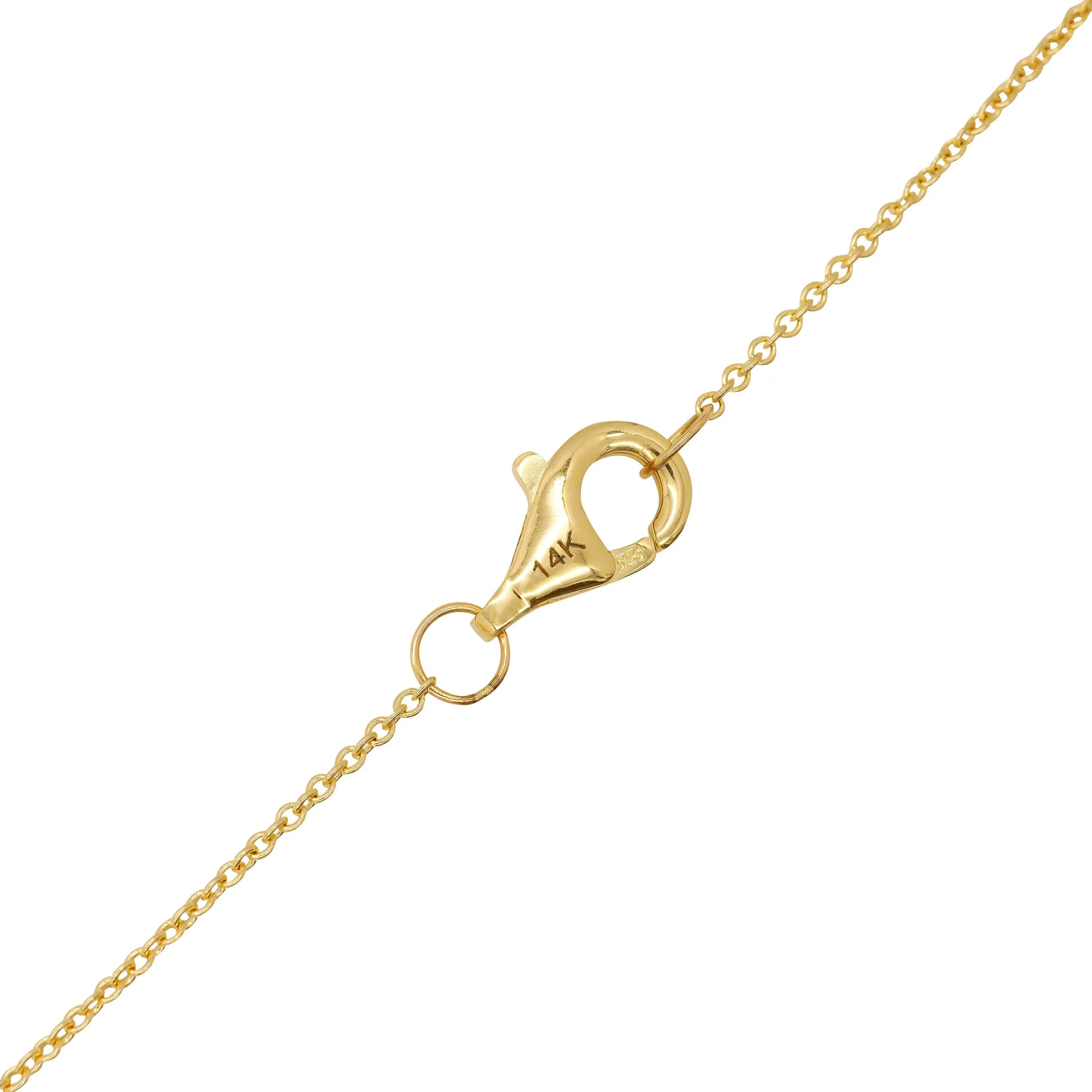 14k Yellow Gold Diamond Mom Necklace