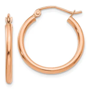 14KT Rose Gold 20X2MM Hoop Earrings