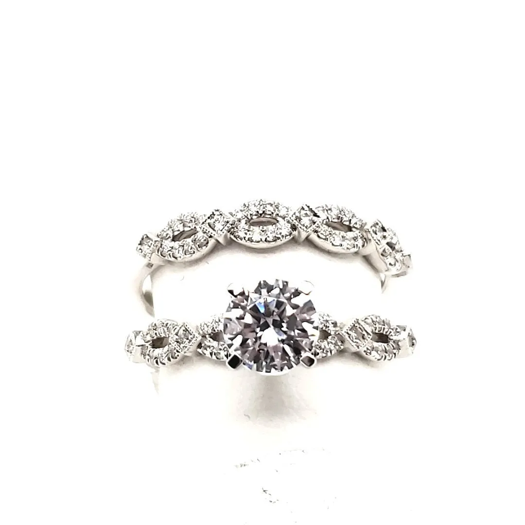 14KW Matching Engagement ring & Wedding band