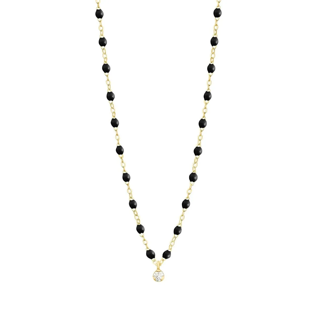 18K Gold & Black Resin "Classic Supreme" Diamond Necklace