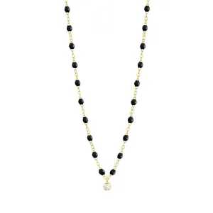 18K Gold & Black Resin "Classic Supreme" Diamond Necklace