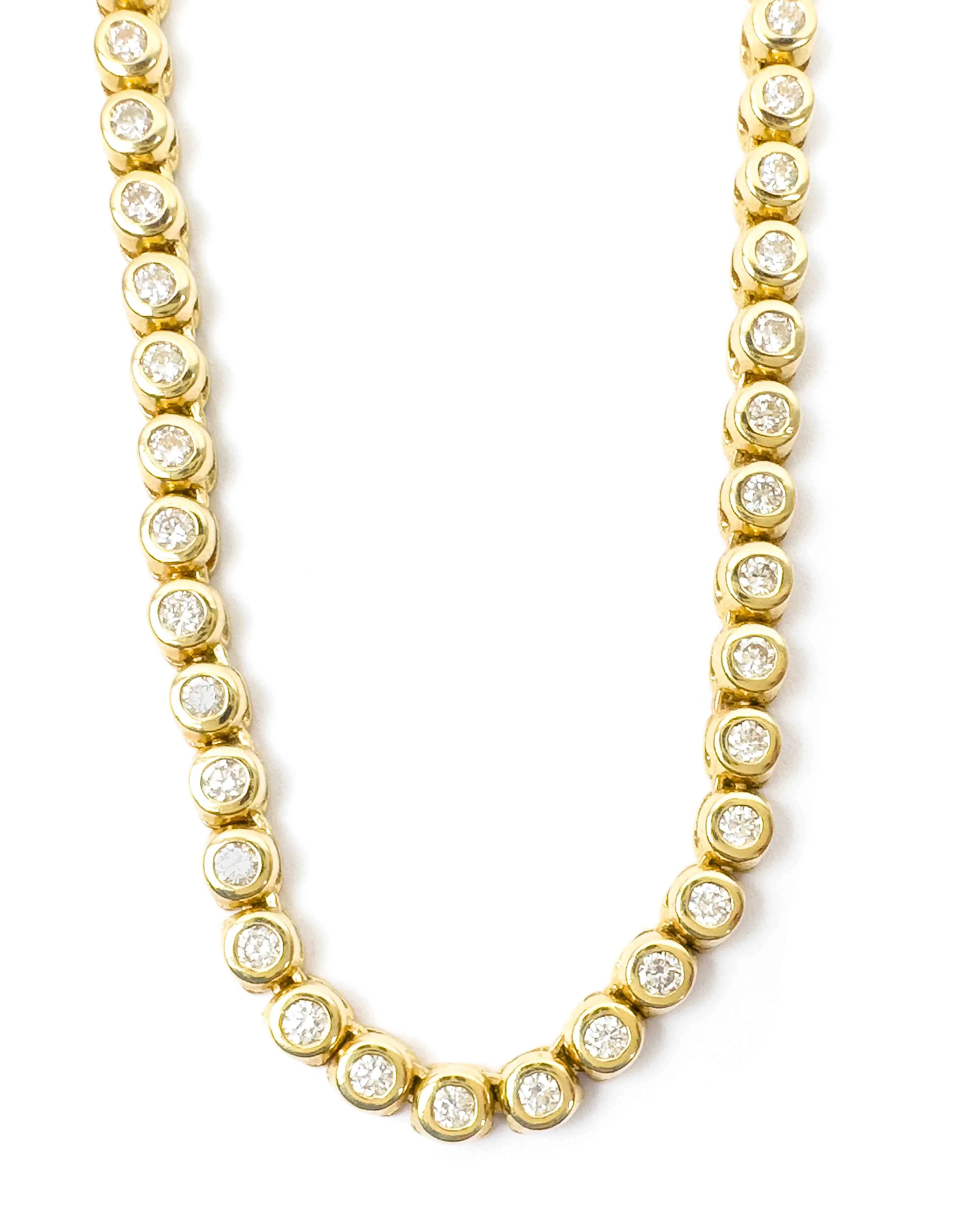 18k Gold Diamond Tennis Necklace