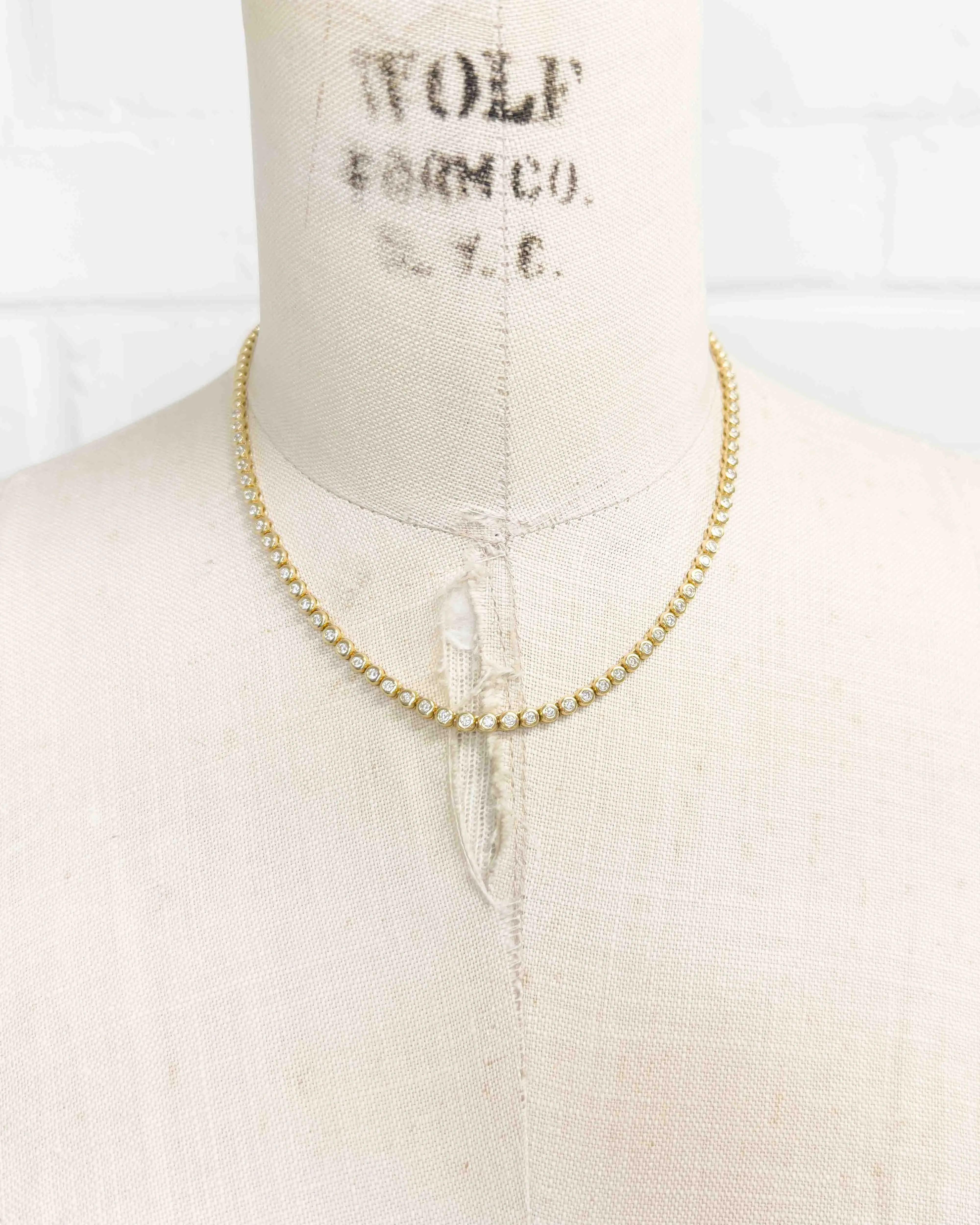 18k Gold Diamond Tennis Necklace